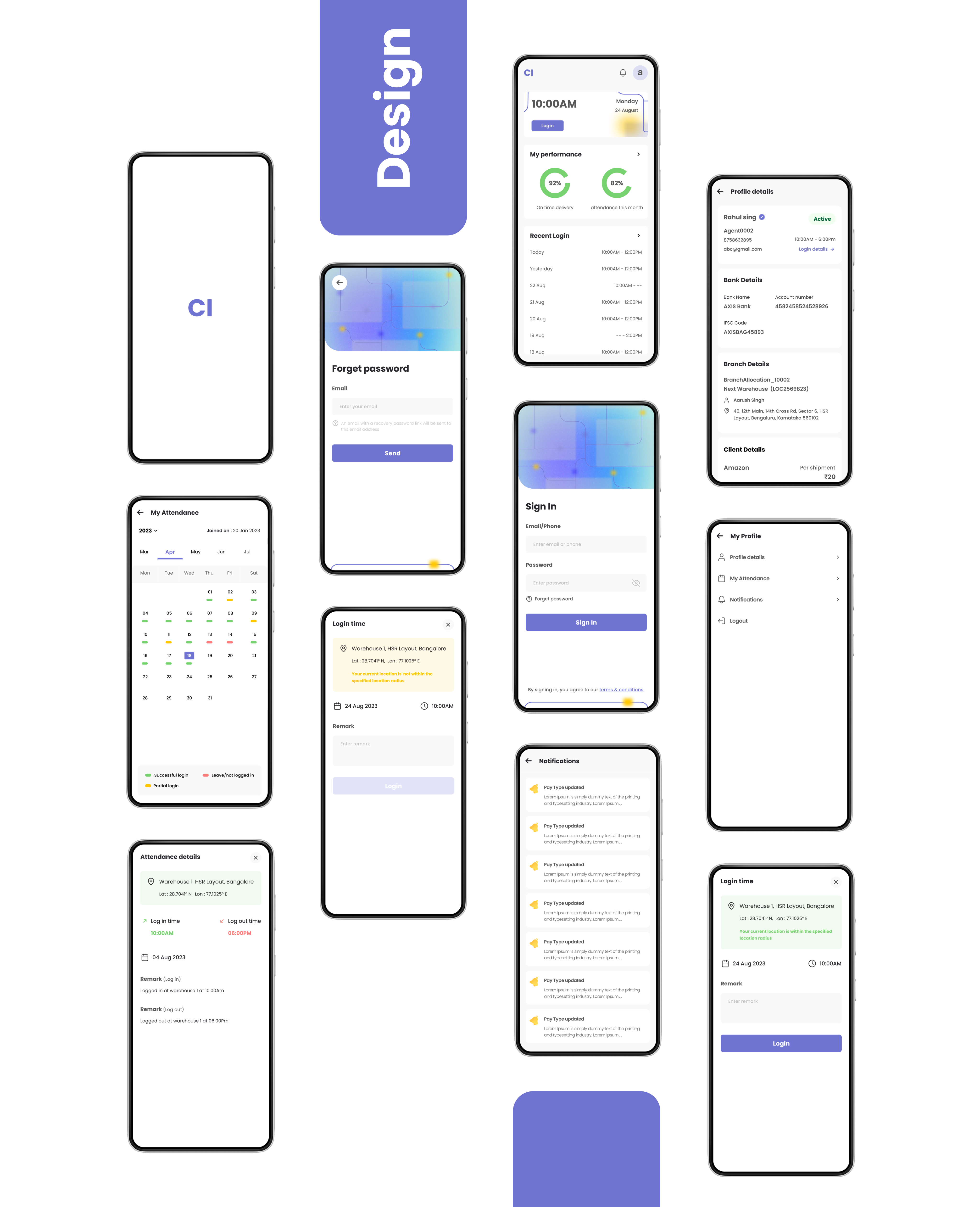 High-Fidelity UI Screens