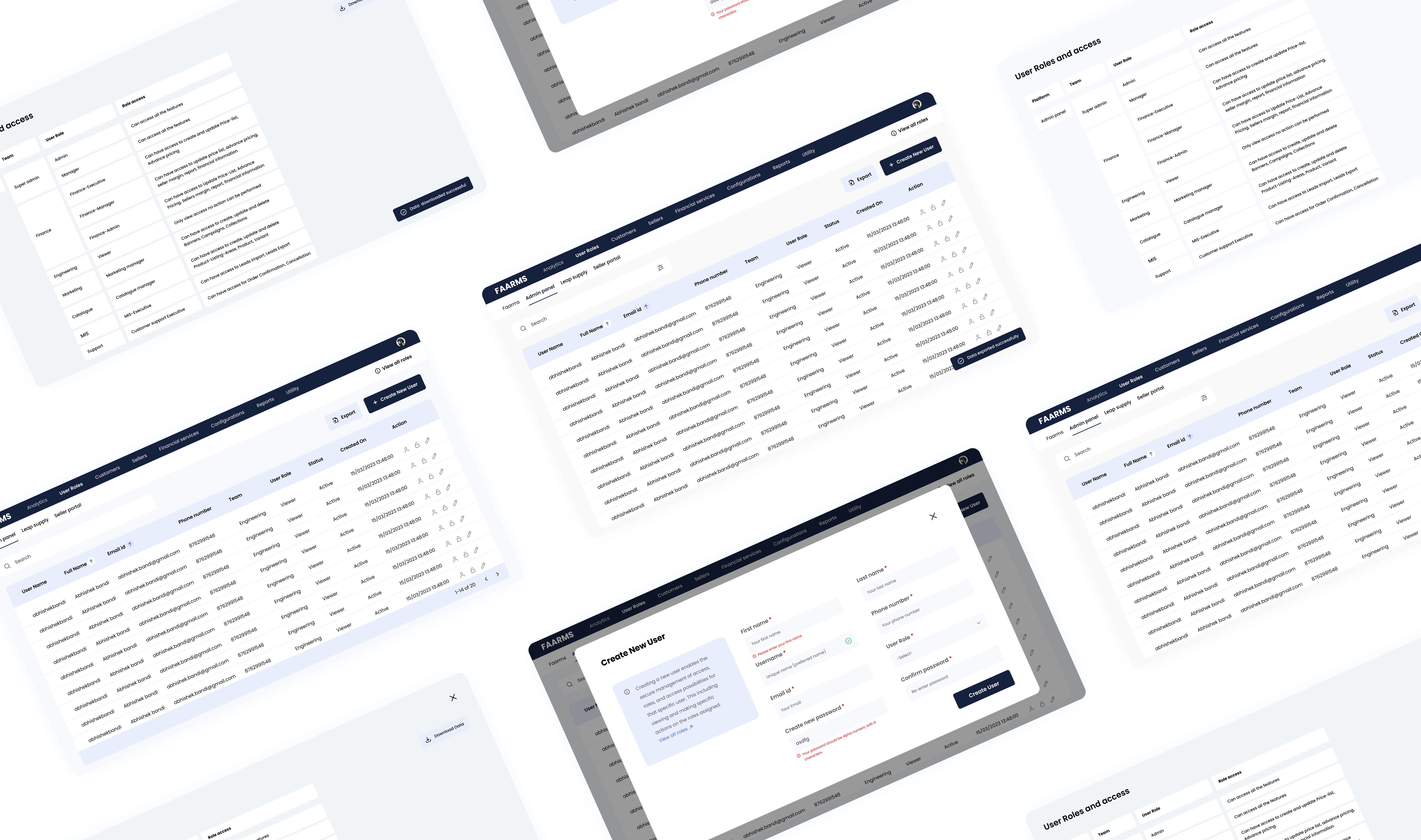 User Management High-Fidelity Screens